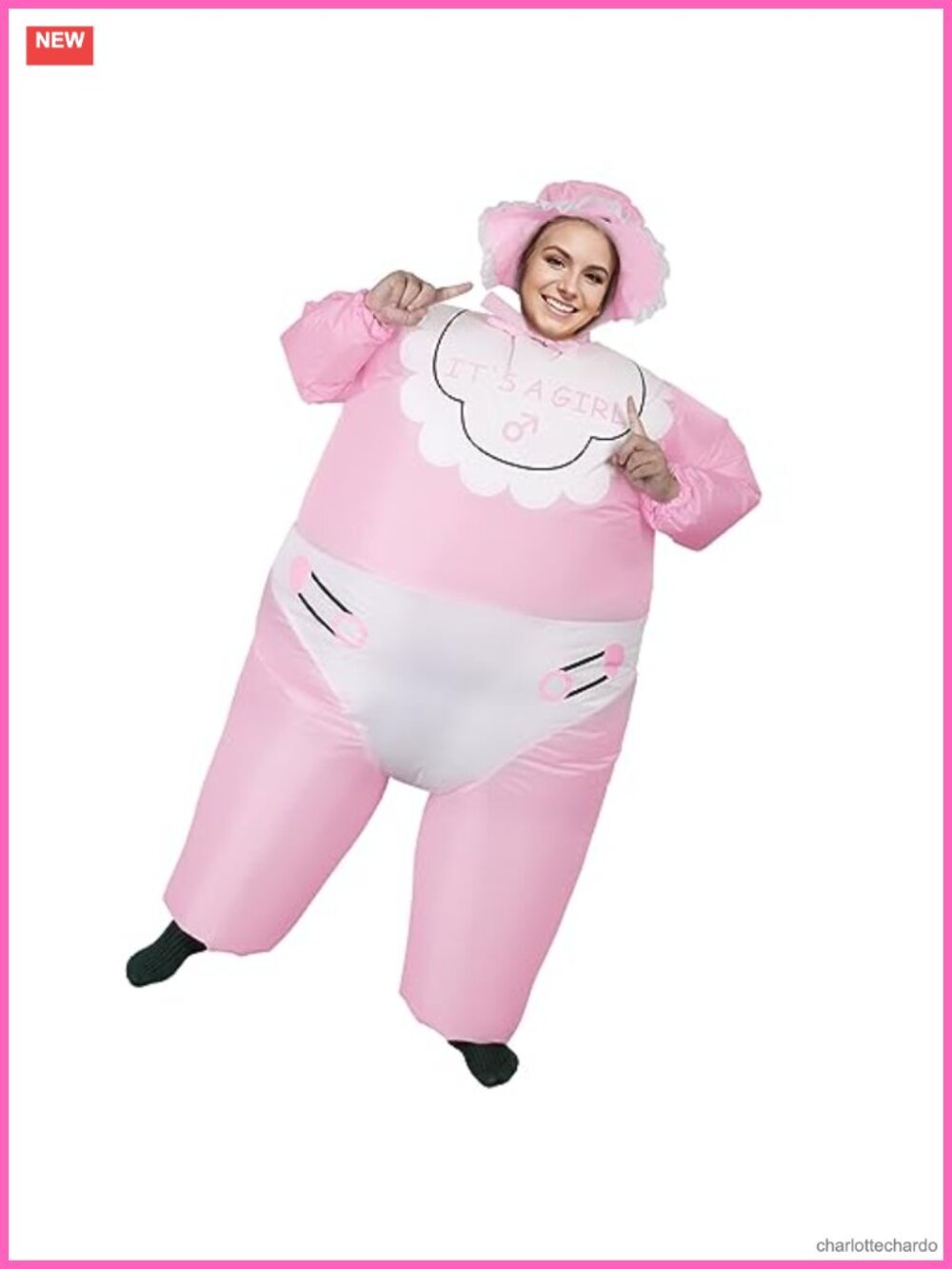 Tinyones Inflatable Baby Costume Adult Blow Up Halloween Party Suit